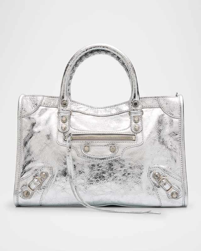 Le City Small Metallic Leather Shoulder Bag